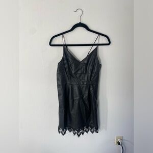 Black Leather Dress - NWT